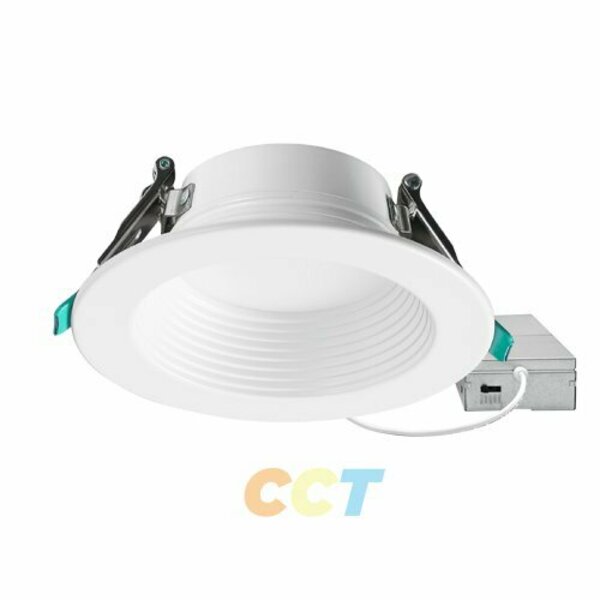Portor 6in LED Can-Less DownLight, Remote J-Box 120V and CCT Selector PT-DLR-C-6I-15W-5CCT-120V
